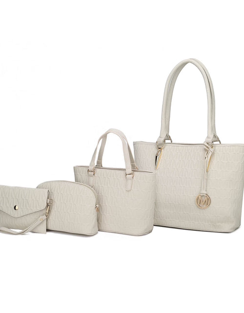 Load image into Gallery viewer, Edelyn Women'S Tote Bag, Small Tote Handbag, Pouch Purse &amp; Wristlet Wallet, Signature Handbag 4 Pcs Set by Mia K

