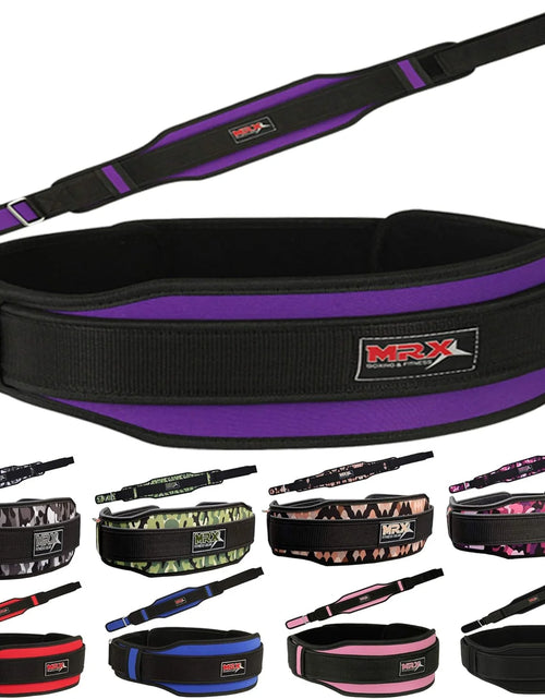 Load image into Gallery viewer, Weight Lifting Belt with Double Back Support Gym Training Purple XL
