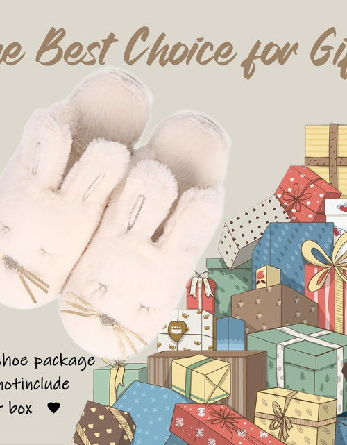 Load image into Gallery viewer, Bunny Slippers for Women Fuzzy Animal Memory Foam Indoor House Slippers Easter Thanksgiving Christmas Slippers Gifts
