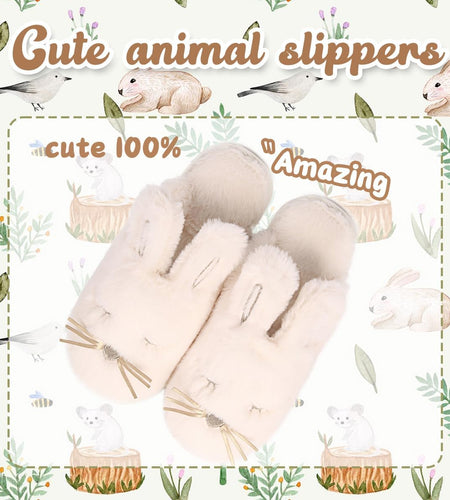 Bunny Slippers for Women Fuzzy Animal Memory Foam Indoor House Slippers Easter Thanksgiving Christmas Slippers Gifts