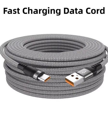 Extended 5-Meter Type-C USB Android 5A Super- Charging Cable Suitable for Huawei, Xiaomi, Vivo, and Leeco Phone Data Cable