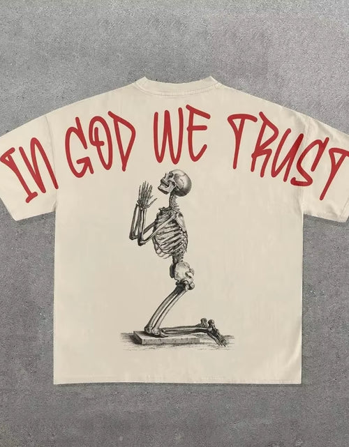 Load image into Gallery viewer, Streetwear Y2K T Shirt Harajuku Gothic Hip Hop Graphics Print Oversized round Neck Cotton Tshirt Men Womens Short Sleeved Tops
