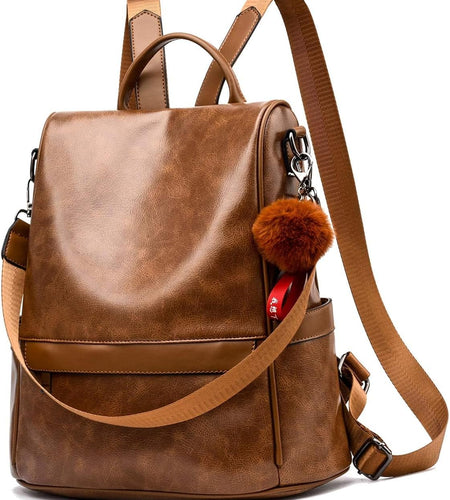 Women Backpack Purse PU Leather Anti-Theft Casual Shoulder Bag Fashion Ladies Satchel Bags