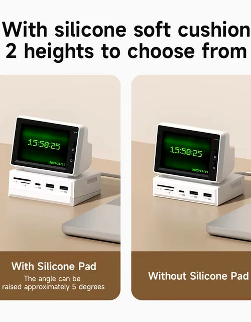 Load image into Gallery viewer, 3.5Inch IPS Mini Screen AIDA64 Mini PC CPU RAM HDD Data Monitor Display Sub Screen with USB C Hub for Laptop PC Macbook
