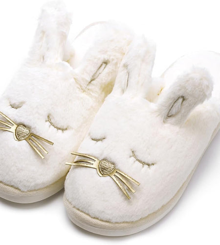 Bunny Slippers for Women Fuzzy Animal Memory Foam Indoor House Slippers Easter Thanksgiving Christmas Slippers Gifts