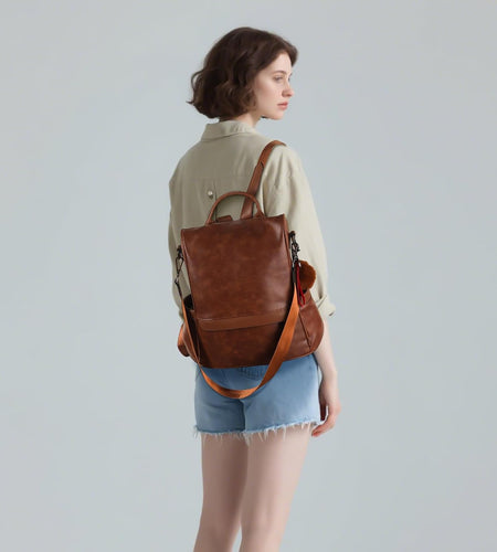 Women Backpack Purse PU Leather Anti-Theft Casual Shoulder Bag Fashion Ladies Satchel Bags