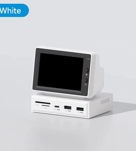 3.5Inch IPS Mini Screen AIDA64 Mini PC CPU RAM HDD Data Monitor Display Sub Screen with USB C Hub for Laptop PC Macbook