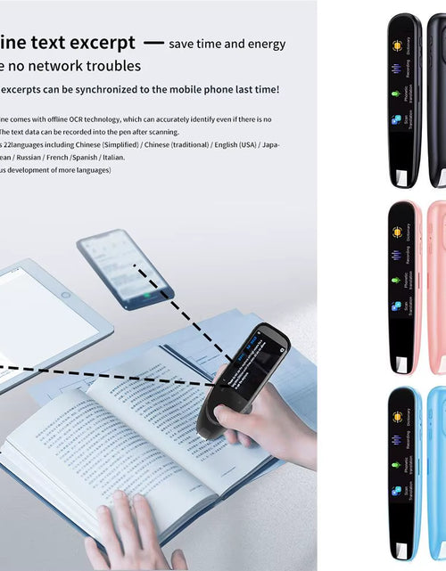 Load image into Gallery viewer, Translator 112 Languages Offline WIFI Scanning Translation Translator Instant Voice Scan Cheap Smart and High Marker Pen Qu R8B3
