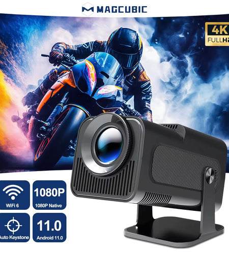 Android 11 390ANSI HY320 Projector 4K Native 1080P Dual Wifi6 BT5.0 Cinema Outdoor Portable Projetor Upgrated HY300
