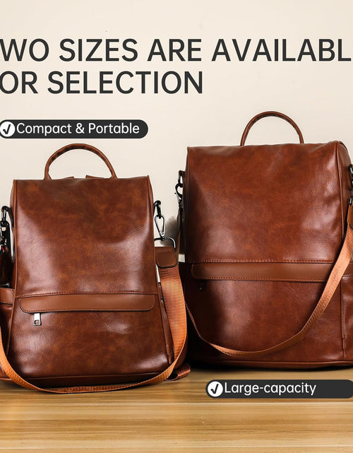 Load image into Gallery viewer, Women Backpack Purse PU Leather Anti-Theft Casual Shoulder Bag Fashion Ladies Satchel Bags
